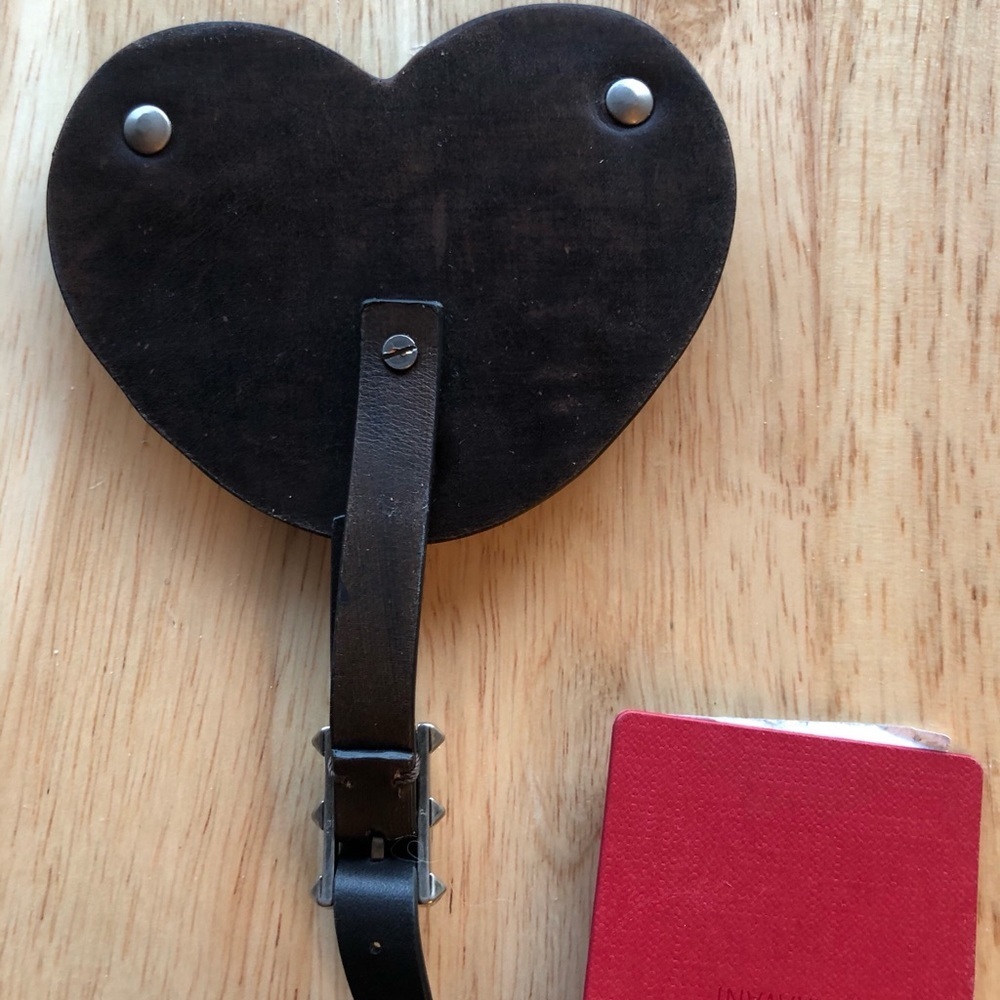 Valentino Leather Heart Bag Charm/Key Charm - Picture 4 of 8